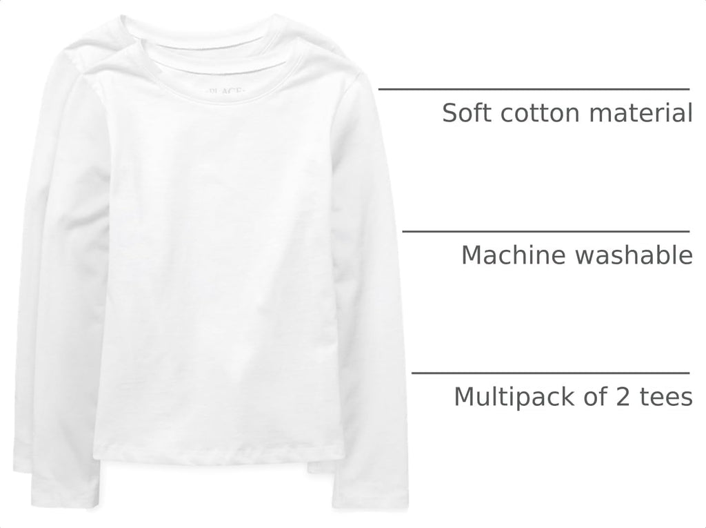 The Children's Place Girls Basic Long Sleeve Layering Tees