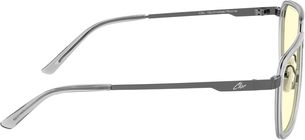 GUNNAR Gaming Glasses - ClixGaming Goggles Amber Lens - Blue Light Blocking Relieve Dry Eye