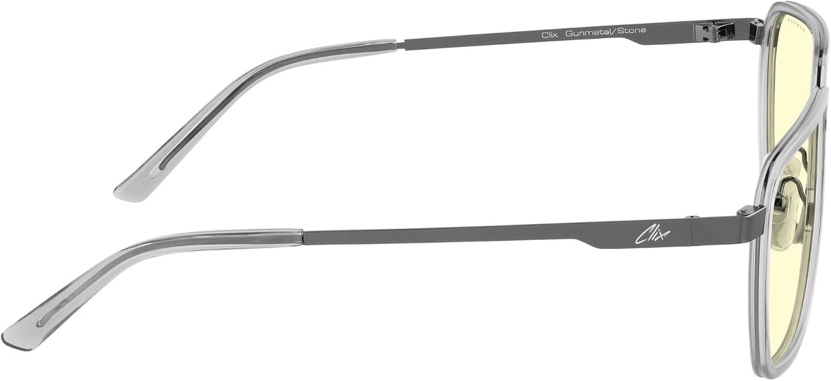 GUNNAR Gaming Glasses - ClixGaming Goggles Amber Lens - Blue Light Blocking Relieve Dry Eye