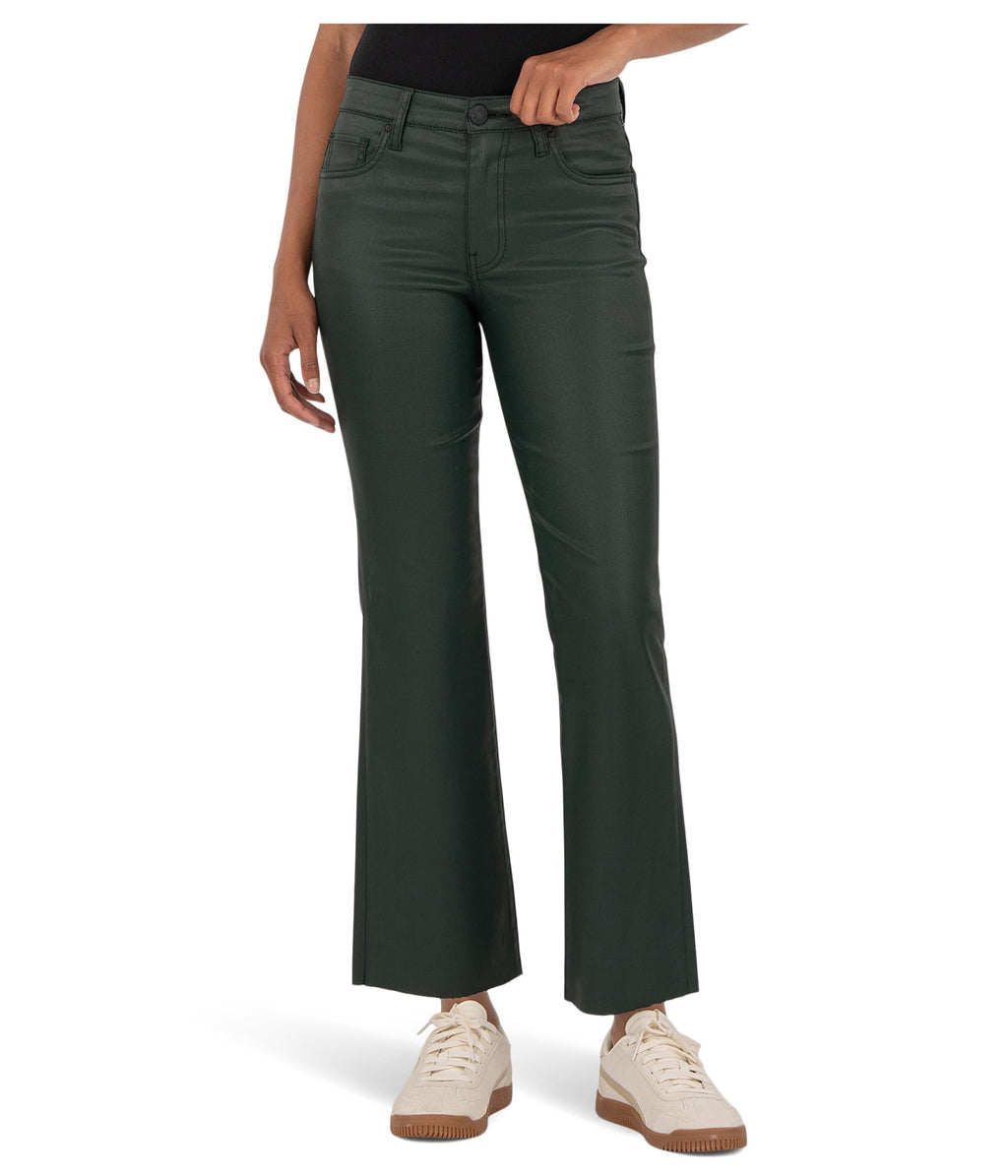 KUT from the Kloth Kelsey High-Rise Ankle Flare with Raw Hem