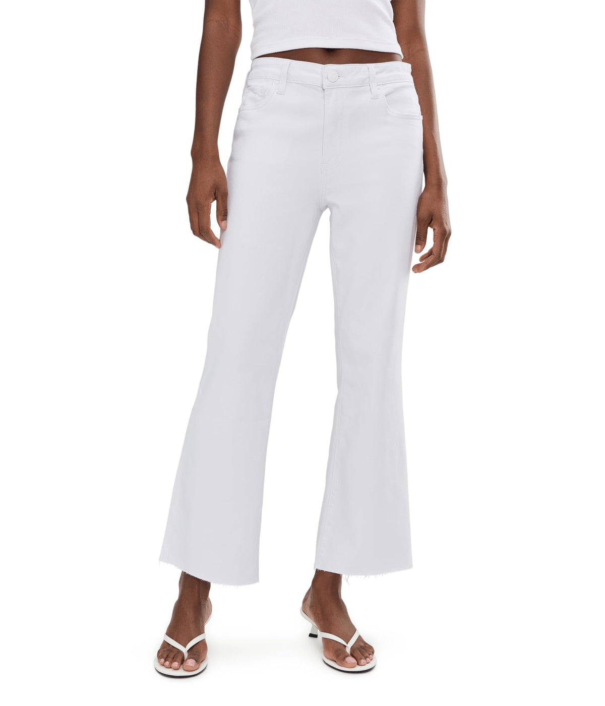 KUT from the Kloth Kelsey High-Rise Ankle Flare with Raw Hem