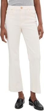 KUT from the Kloth Kelsey High-Rise Ankle Flare with Raw Hem