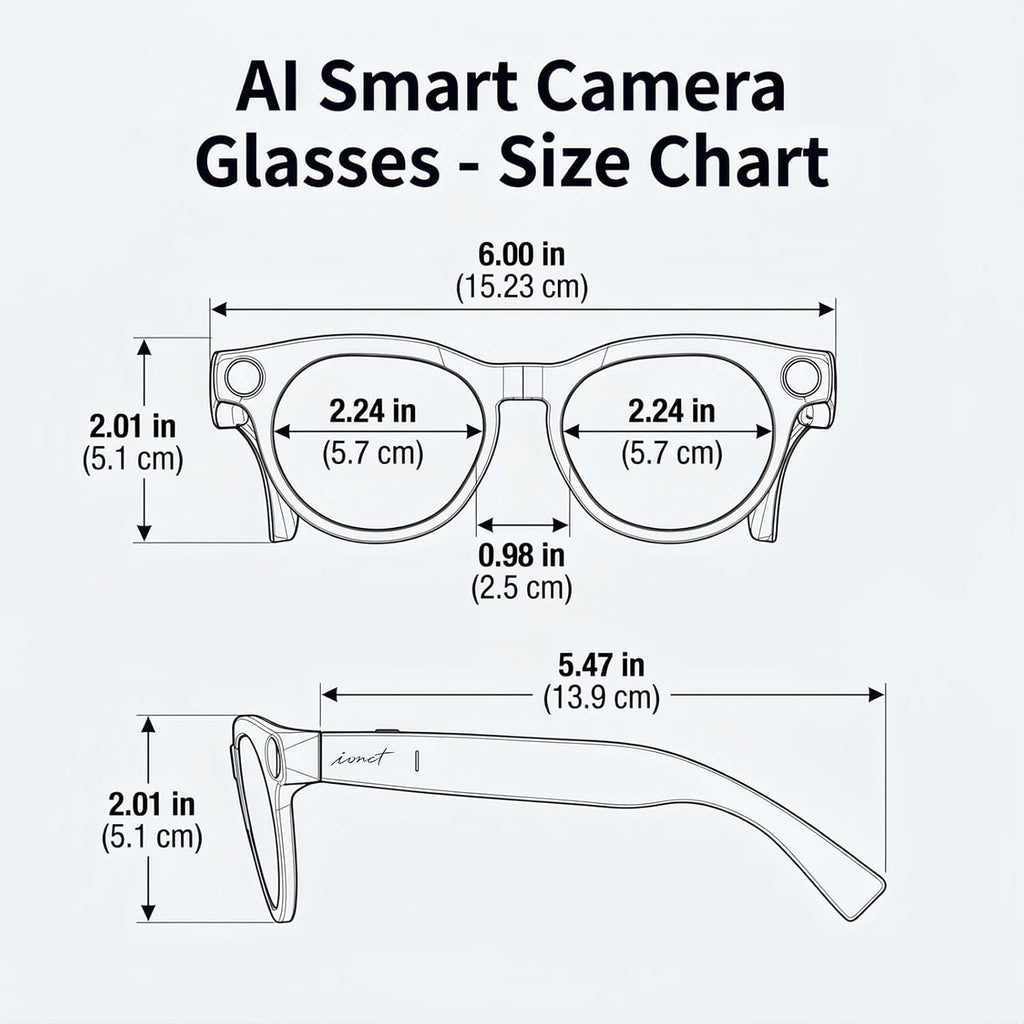 AI Smart Glasses with Camera, 4K HD Video Recording Sunglasses
