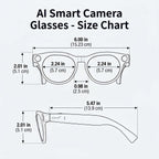 AI Smart Glasses with Camera, 4K HD Video Recording Sunglasses