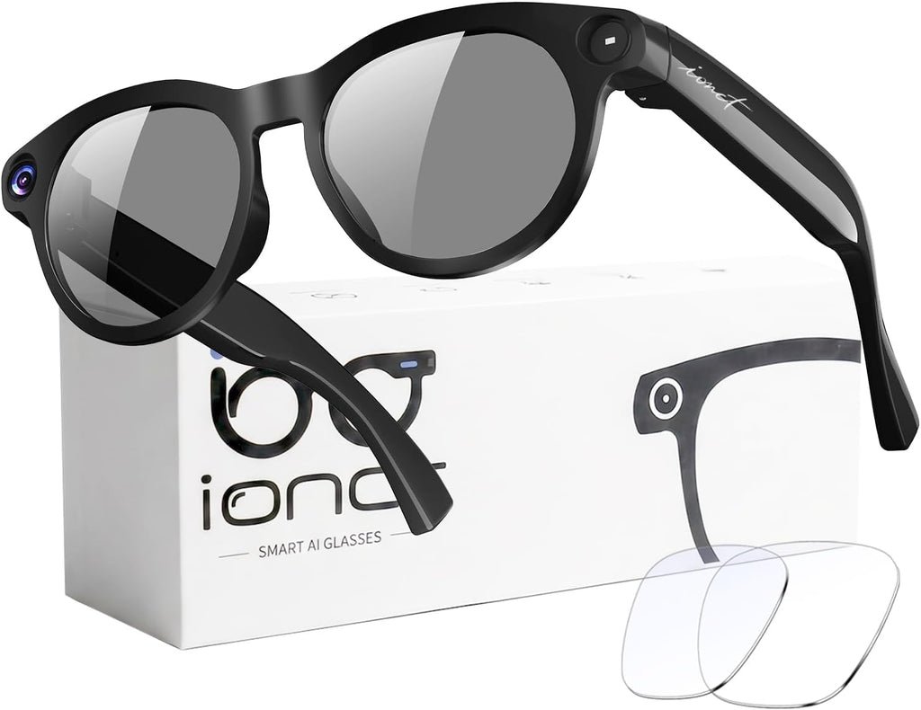 AI Smart Glasses with Camera, 4K HD Video Recording Sunglasses