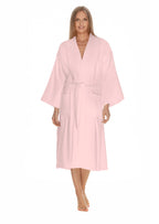 Womens Terry Cloth Bathrobe by Boca Terry, 100% Cotton White Hotel Spa Robe