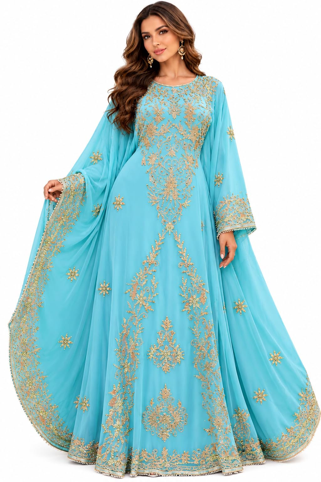 Kaftans for Women New Moroccan Dubai Kaftans Farasha Abaya Dress Very Fancy Long Gown Caftan