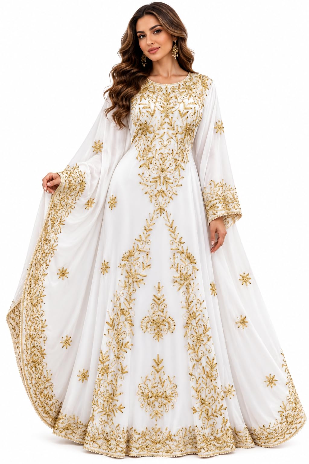 Kaftans for Women New Moroccan Dubai Kaftans Farasha Abaya Dress Very Fancy Long Gown Caftan