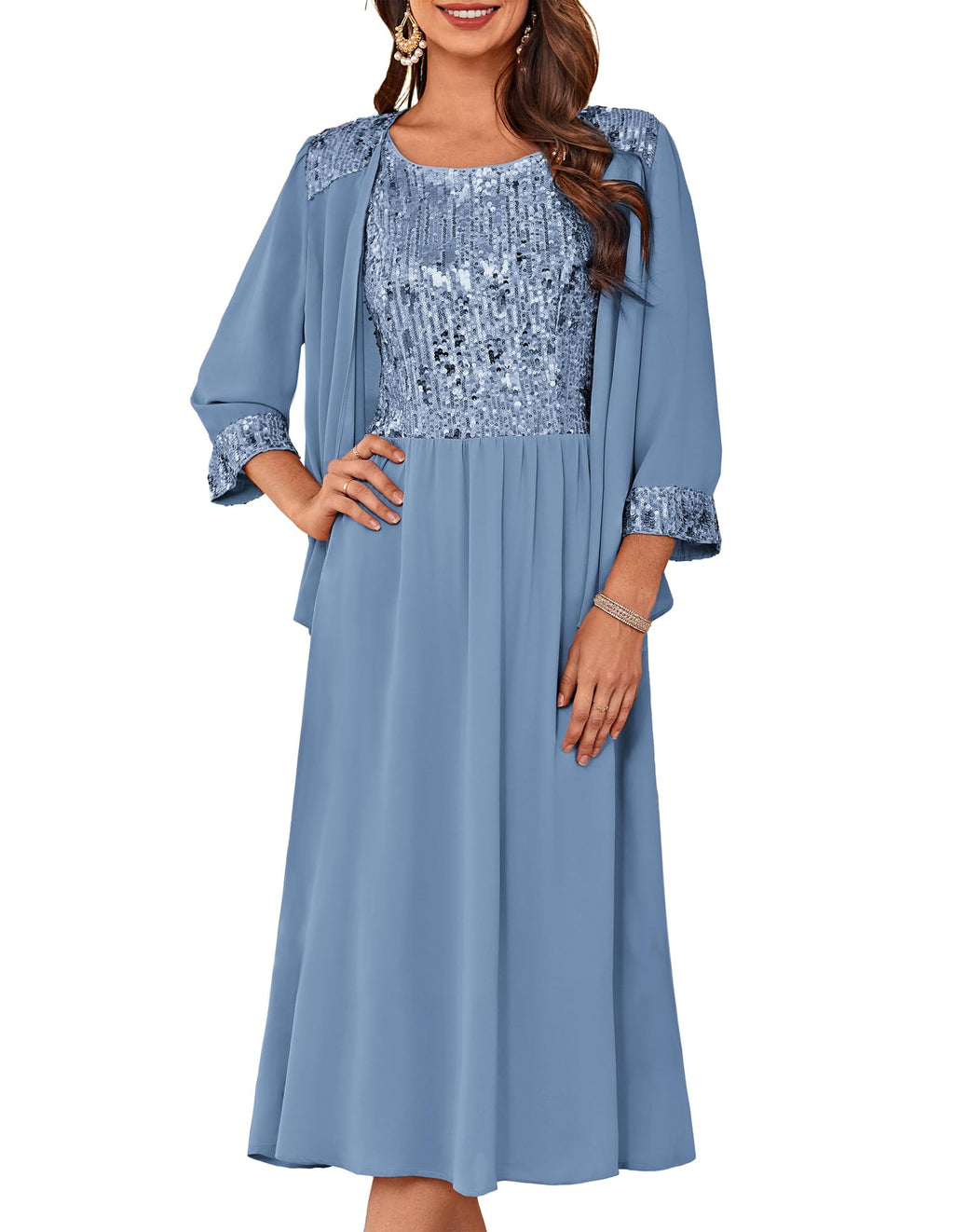 GRACE KARIN Formal Wedding Guest Dress Sequin Mother of The Bride Dresses