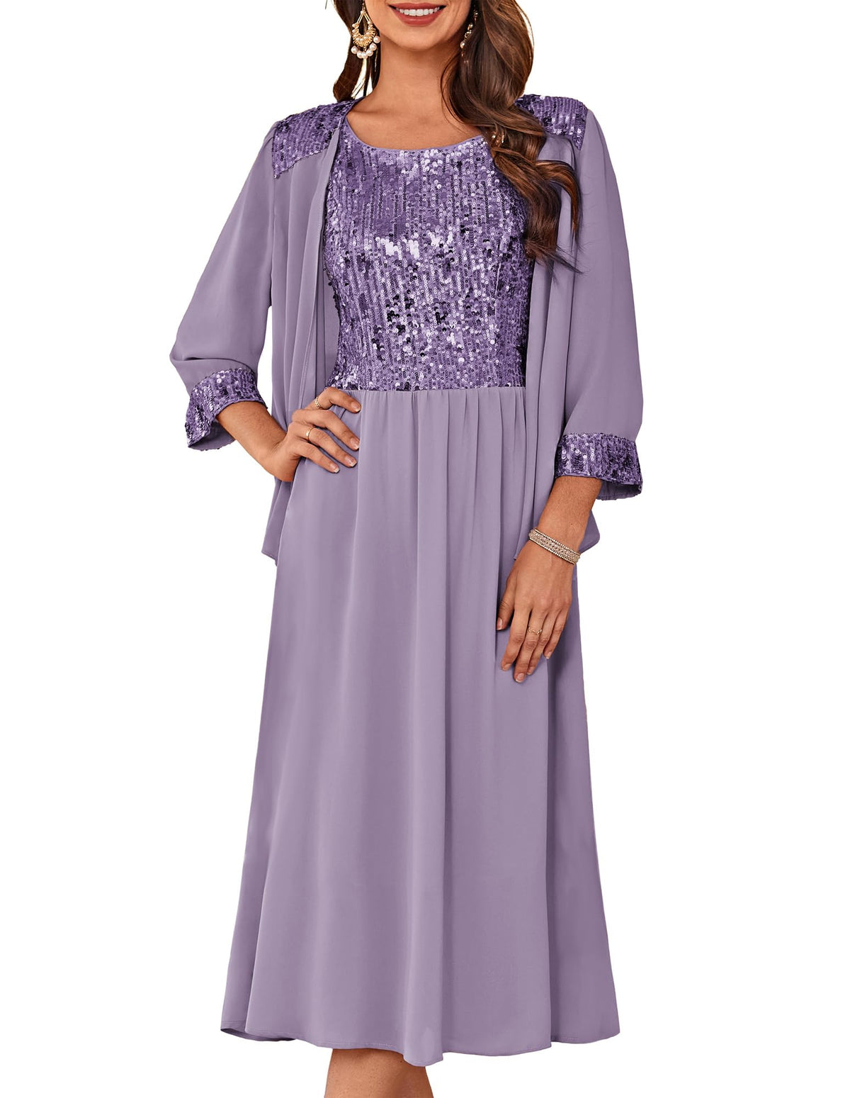 GRACE KARIN Formal Wedding Guest Dress Sequin Mother of The Bride Dresses