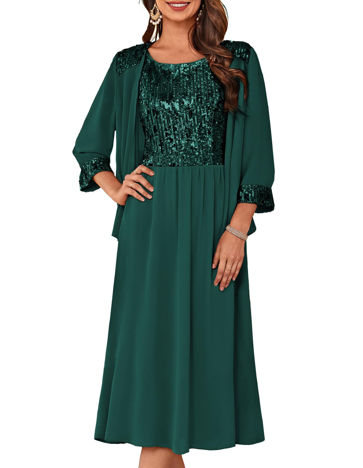 GRACE KARIN Formal Wedding Guest Dress Sequin Mother of The Bride Dresses