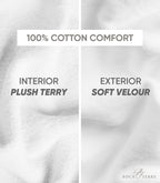 Womens Terry Cloth Bathrobe by Boca Terry, 100% Cotton White Hotel Spa Robe