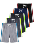 YERIOK 5 Pack Boys Athletic Shorts Mesh Basketball Soccer Quick Dry Shortss