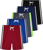YERIOK 5 Pack Boys Athletic Shorts Mesh Basketball Soccer Quick Dry Shortss
