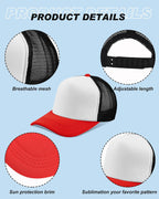 Didaey Sublimation Trucker Hat Bulk, Blank Mesh Baseball Caps