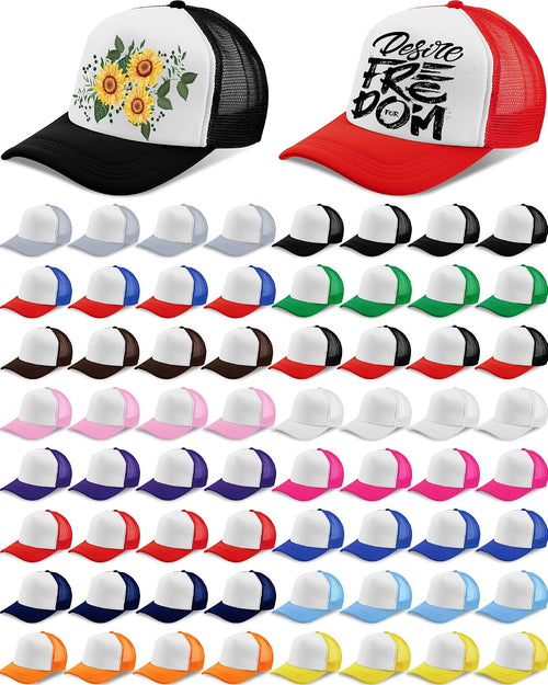 Didaey Sublimation Trucker Hat Bulk, Blank Mesh Baseball Caps