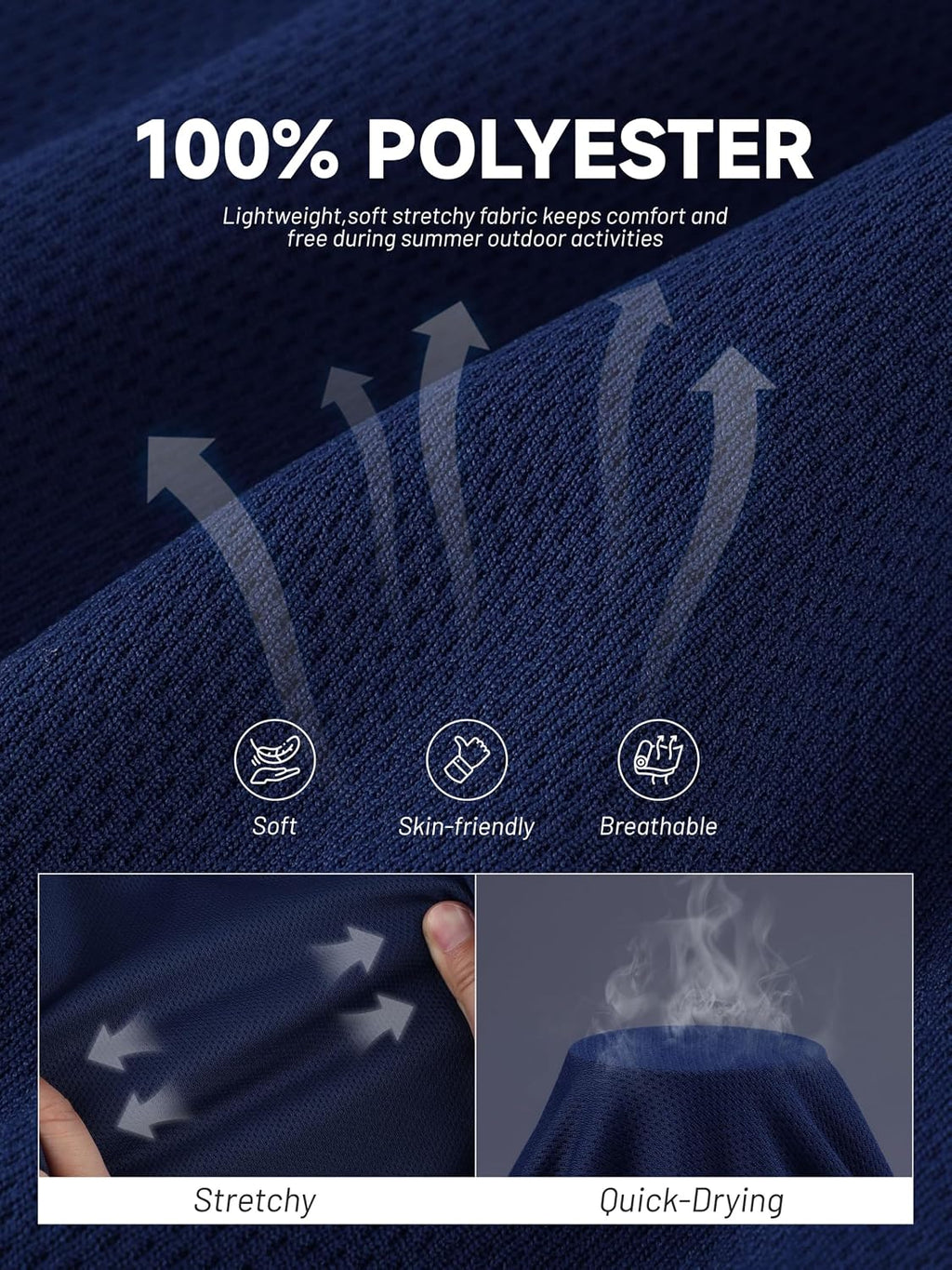 YERIOK 5 Pack Boys Athletic Shorts Mesh Basketball Soccer Quick Dry Shortss